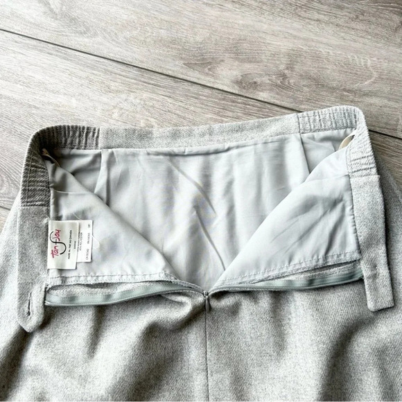 Vintage TanJay Wool Blend Pleated Midi Skirt Made in Canada - Picture 13 of 14